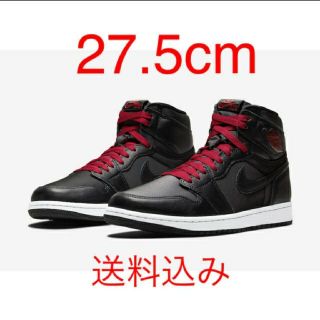 ナイキ(NIKE)のNIKE AIR JORDAN1 ブラックサテン(スニーカー)