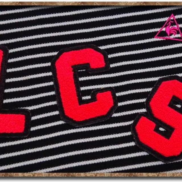 le coq sportif(ルコックスポルティフ)のルコック　刺繍&アップリケ付きボーダーカットソー　黒×白 レディースのトップス(Tシャツ(長袖/七分))の商品写真