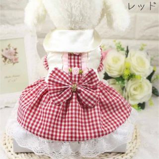 《新品・未使用》ワンちゃんのお洋服 ワンピース ドレス 犬 服 春服(犬)