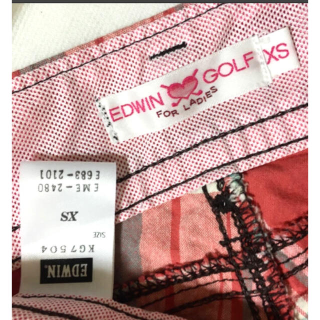 EDWIN(エドウィン)のEDWIN GOLF ゴルフ ハーフパンツ 未使用美品　レディースxs スポーツ/アウトドアのゴルフ(ウエア)の商品写真