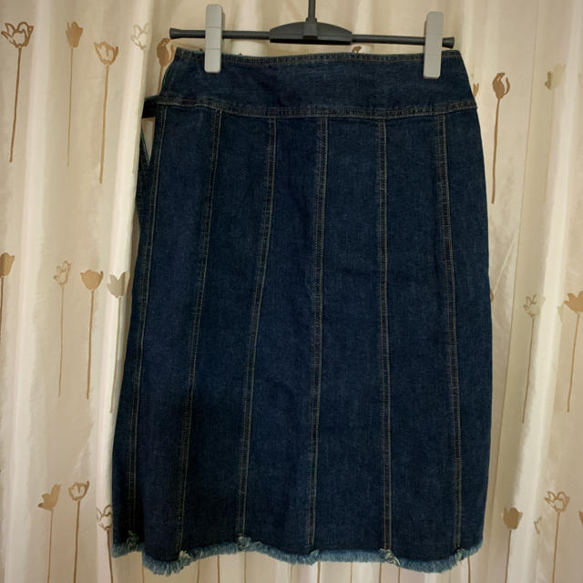 SONIA RYKIEL(ソニアリキエル)の❣️オンワード樫山　デニムGラップスカート❣️40サイズ❣️ レディースのスカート(ひざ丈スカート)の商品写真