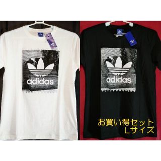 アディダス(adidas)の☆サービス品☆　adidas　アディダス　ビッグロゴ　2カラーセット　Lサイズ(Tシャツ/カットソー(半袖/袖なし))