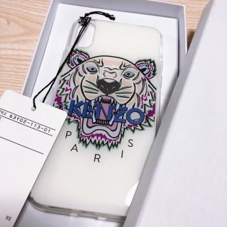 ケンゾー(KENZO)のkenzo ケンゾー iPhoneケース Xs用 ホワイト(iPhoneケース)