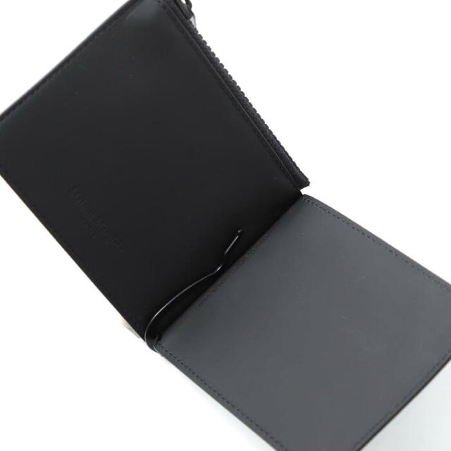 Maison Martin Margiela(マルタンマルジェラ)の新品 国内完売メゾンマルジェラ レザー ブラック マネークリップ 二つ折り 財布 メンズのファッション小物(折り財布)の商品写真