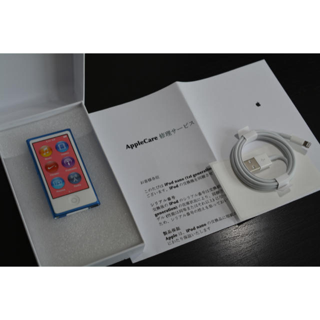 Apple(アップル)の【新品未使用】iPod nano 第7世代 16GB ブルーapple スマホ/家電/カメラのオーディオ機器(ポータブルプレーヤー)の商品写真