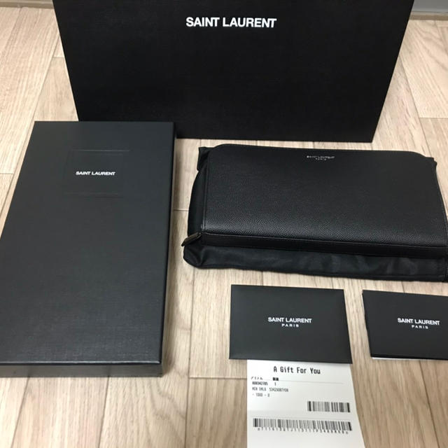 送料無料 Saint Laurent - サンローラン 長財布 メンズ 新品未使用