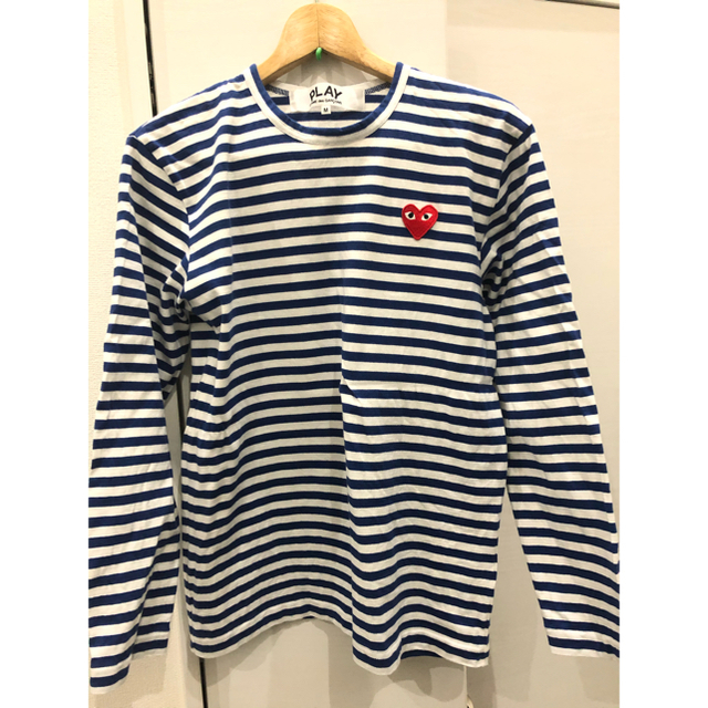 COMME des GARCONS(コムデギャルソン)のコムデギャルソン play ボーダーt ロンT ブルー メンズのトップス(Tシャツ/カットソー(七分/長袖))の商品写真