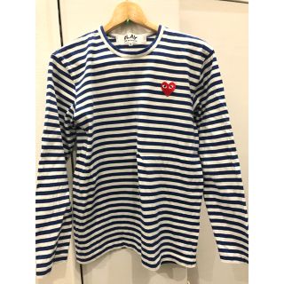 コムデギャルソン(COMME des GARCONS)のコムデギャルソン play ボーダーt ロンT ブルー(Tシャツ/カットソー(七分/長袖))