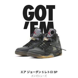 ナイキ(NIKE)のエアジョーダン5 off-white 26.0(スニーカー)