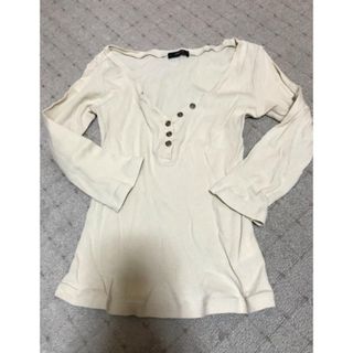 コムサイズム(COMME CA ISM)のトップス　長袖　コムサイズム　ベージュ　Mサイズ　春夏　重ね　七分袖　カットソー(カットソー(長袖/七分))