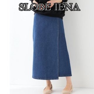 スローブイエナ(SLOBE IENA)の【Aya様専用】スローブイエナ　ラップデニムスカート(ひざ丈スカート)