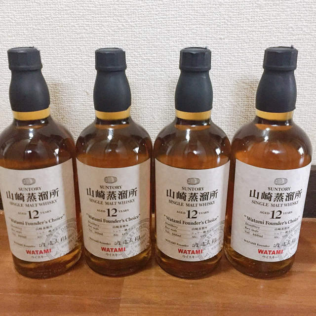 食品/飲料/酒山崎12年 サントリー シングルモルトウイスキー 4本