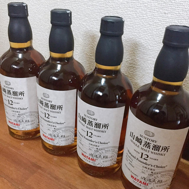 新品本物】 山崎12年 サントリー シングルモルトウイスキー 4本