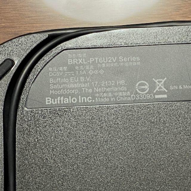 Buffalo(バッファロー)の美品 BUFFALO ブルーレイドライブ BRXL-PT6U2V-BKC スマホ/家電/カメラのPC/タブレット(PC周辺機器)の商品写真