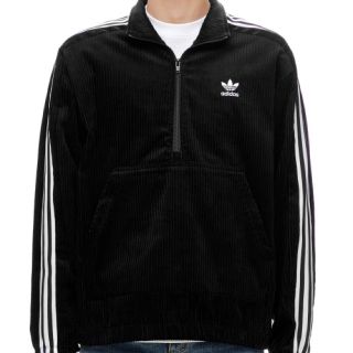 アディダス(adidas)のadidas コーデュロイ ハーフZIP ジャケット(Tシャツ/カットソー(七分/長袖))