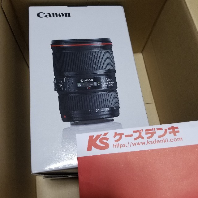 Canon(キヤノン)の【新品・未開封】キャノン 交換用レンズ EF16-35mm F4L IS USM スマホ/家電/カメラのカメラ(レンズ(ズーム))の商品写真