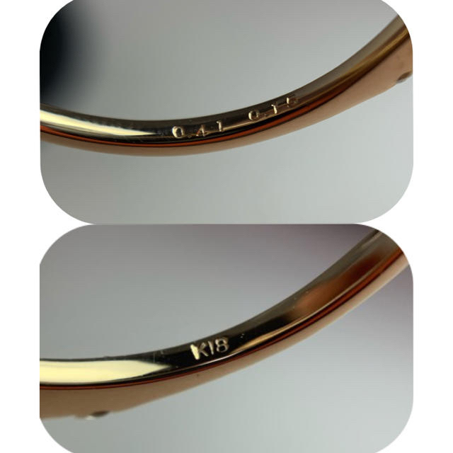 【新品・未使用】K18ピンクゴールド　ピンクサファイア　リング レディースのアクセサリー(リング(指輪))の商品写真