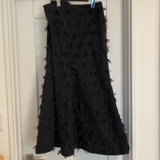 最初値下げmaturely two face lily skirt black