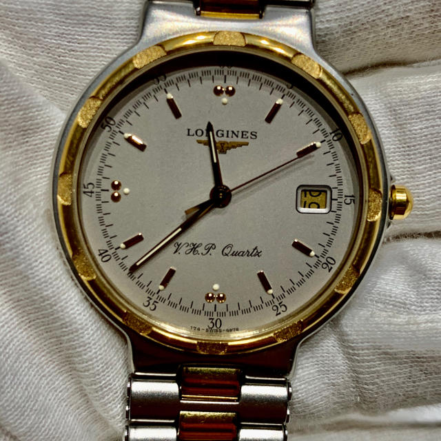 LONGINES(ロンジン)のアンティーク　ロンジン　vhpクォーツ   腕時計　電池交換済　チタン製 メンズの時計(腕時計(アナログ))の商品写真