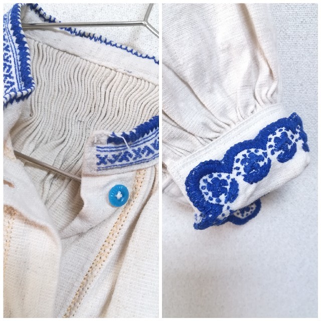 東欧 ルーマニア ヴィンテージ ナチュラル ハンドメイド 刺繍 民族衣装