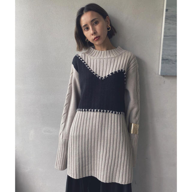 アメリ　X STITCH BUSTIER KNIT