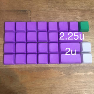 キーキャップ  xda 紫色 無刻印 28個セット(PC周辺機器)