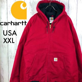 カーハート(carhartt)の【激レア】【USA製】【カーハート】ダック アクティブパーカー☆XXL☆赤(ブルゾン)