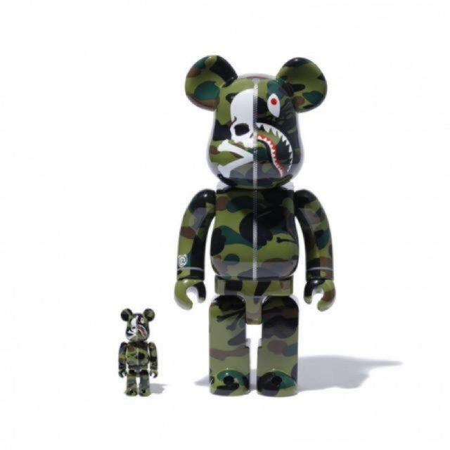 MM VS BAPE BE@RBRICK 100% & 400% M GREEN