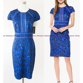 【新品】TADASHI SHOJI スパンコールレースジャージーワンピース