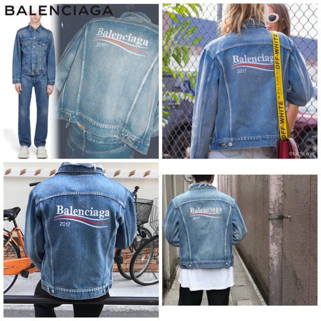 balenciaga 100th キャンペーンロゴ デニムジャケット