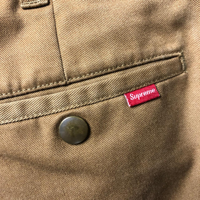 チノパンsupreme  work pants ワークパンツ  32 ブラウン系