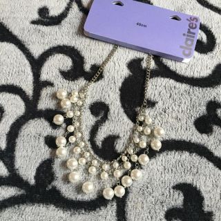 クレアーズ(claire's)の新品 パールネックレス シルバー(ネックレス)