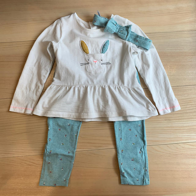 NEXT(ネクスト)のネクスト　トップス＆レギンス＆ヘアバンドのセット キッズ/ベビー/マタニティのキッズ服女の子用(90cm~)(Tシャツ/カットソー)の商品写真