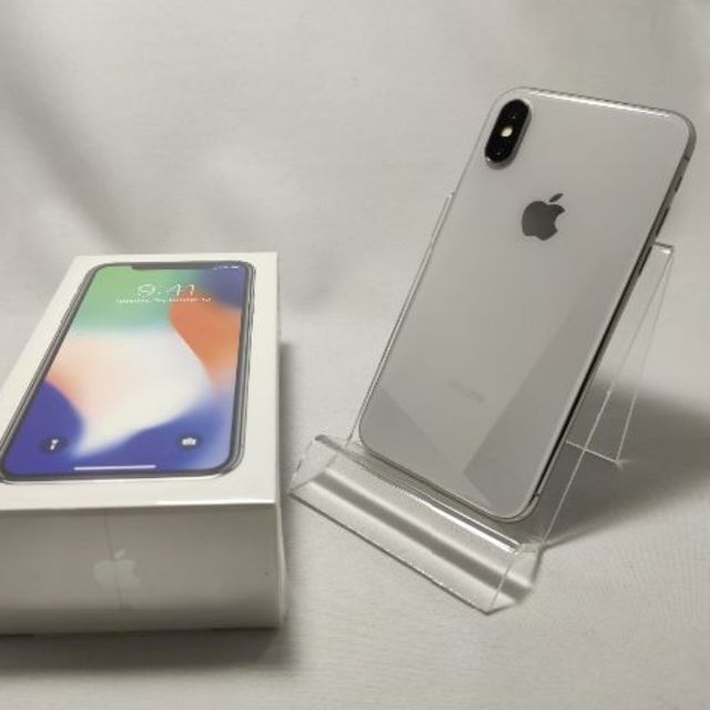 iPhone X 64GB SIMフリー シルバー 〇