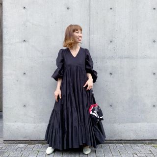 デミルクスビームス(Demi-Luxe BEAMS)のMARIHA エンジェルのドレス ブラック38美品(ロングワンピース/マキシワンピース)