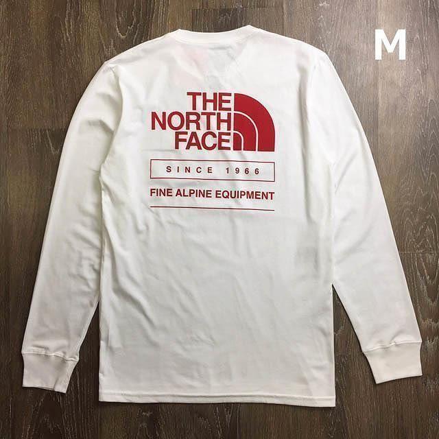 THE NORTH FACE(ザノースフェイス)の売切!ノースフェイス 長袖Tシャツ 1966バックプリント(M)白 180902 メンズのトップス(Tシャツ/カットソー(七分/長袖))の商品写真