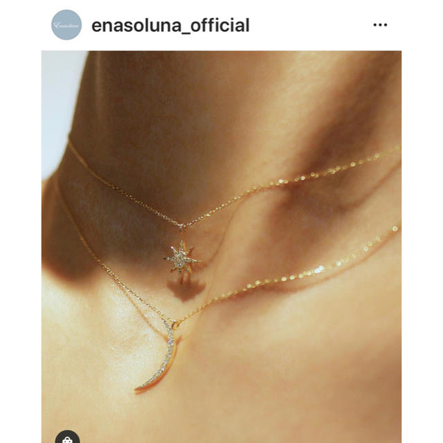 Enasoluna(エナソルーナ)のエナソルーナI'm yours necklace“Luna” 月ダイヤネックレス レディースのアクセサリー(ネックレス)の商品写真