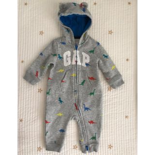 ベビーギャップ(babyGAP)のちぴ☆様専用　ベビーギャップ カバーオール 60 裏起毛 くまさんフード(カバーオール)