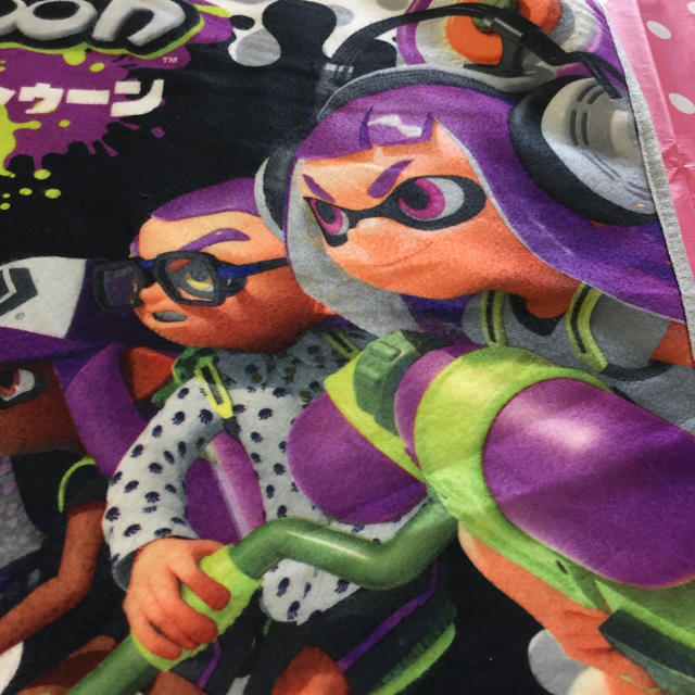 任天堂(ニンテンドウ)のスプラトゥーン ブランケット 中古 キッズ/ベビー/マタニティのこども用ファッション小物(おくるみ/ブランケット)の商品写真