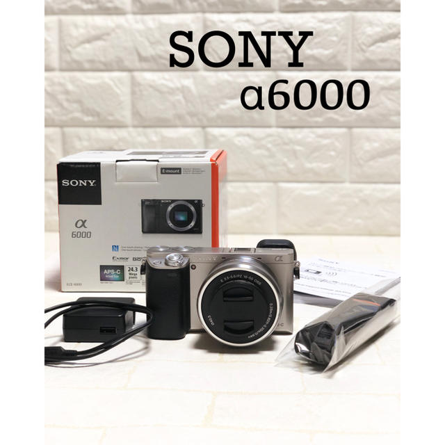 SONY(ソニー)の【SONY α6000 】　レンズ付きミラーレスカメラ スマホ/家電/カメラのカメラ(ミラーレス一眼)の商品写真