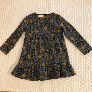 ザラキッズ(ZARA KIDS)のZARA ドット柄ワンピース　2/3y  98cm(ワンピース)