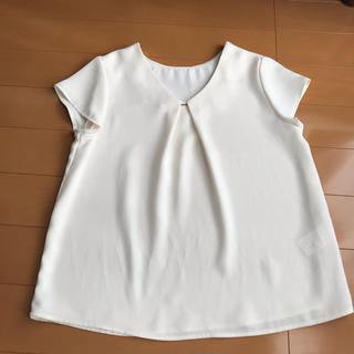 シンプリシテェ(Simplicite)のセンターバー付き　ホワイトトップス(Tシャツ(半袖/袖なし))