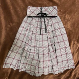 ウィルセレクション(WILLSELECTION)の♡泉里香さん着用♡ WILL SELECTION チェックスカート 膝下 リボン(ひざ丈スカート)