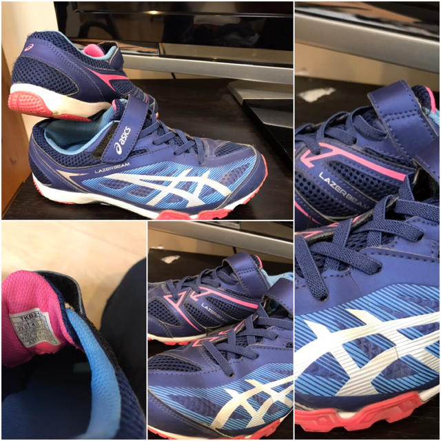 スニーカー　子供用　23号　adidas & asics 2足　中古 キッズ/ベビー/マタニティのキッズ靴/シューズ(15cm~)(スニーカー)の商品写真