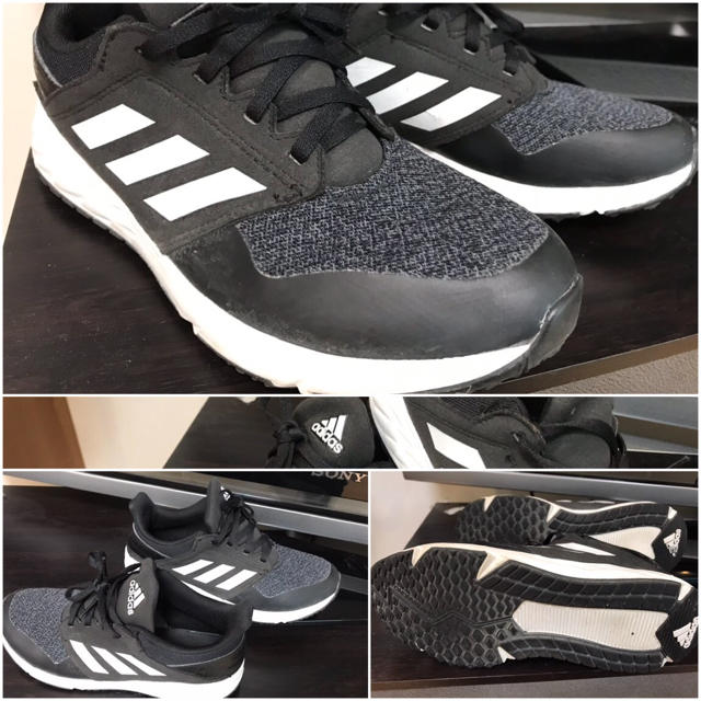 スニーカー　子供用　23号　adidas & asics 2足　中古 キッズ/ベビー/マタニティのキッズ靴/シューズ(15cm~)(スニーカー)の商品写真