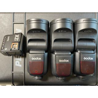 ソニー(SONY)の大値引き！GODOX V1S 3台セット Sony用 リモート付き(ストロボ/照明)