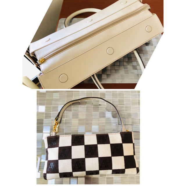 ATAO(アタオ)のAＴAＯ  市松模様のハンドバッグ☆美品☆値引きしました☆ レディースのバッグ(ハンドバッグ)の商品写真