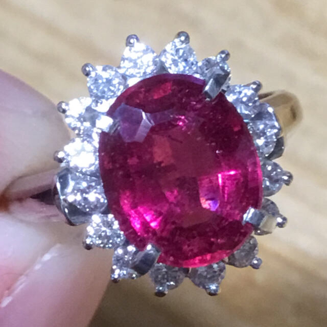 限定 クーポン10% 天然 非加熱 スタールビー 大粒1.363ct ハート