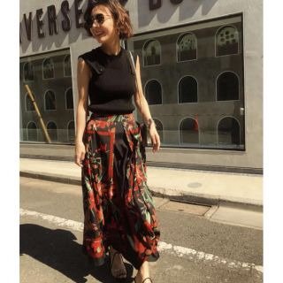 アメリヴィンテージ(Ameri VINTAGE)のAMERI SCARF FLARE SKIRT(ロングスカート)