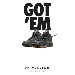 ナイキ(NIKE)のjordan retro 5 sp  off white 22cm(スニーカー)